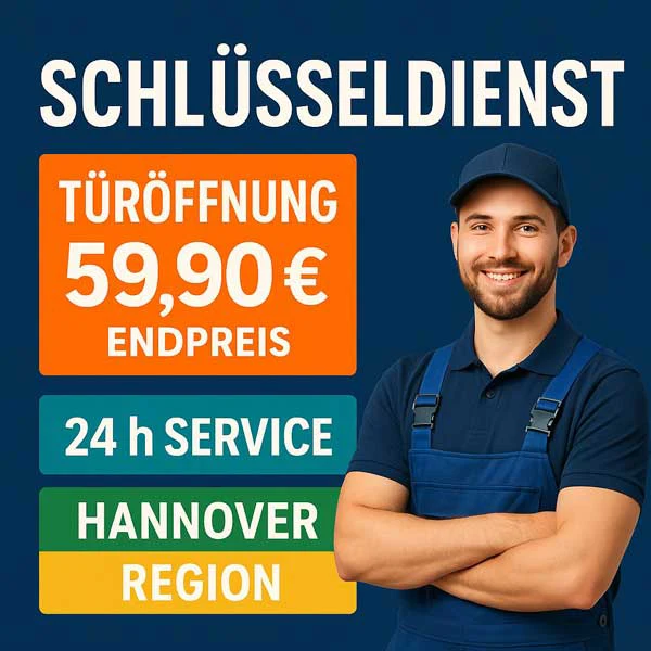 Professioneller Schlüsseldienst Hannover - Experte öffnet Tür schnell und schadensfrei mit modernen Werkzeugen